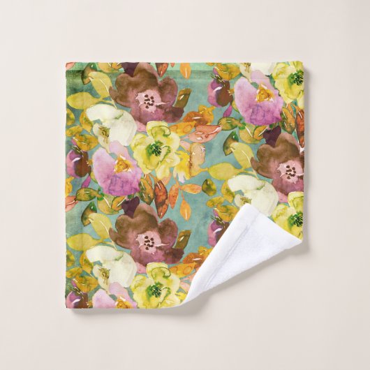 Bloemen  kleuren bad handdoek (Wasdoekje)