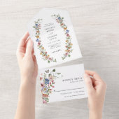 Bloemen Kleurrijk Alles In Een Uitnodigen All In One Uitnodiging (Afscheurbaar)