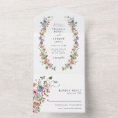 Bloemen Kleurrijk Alles In Een Uitnodigen All In One Uitnodiging (Binnen)