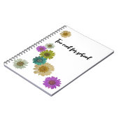 Bloemen kleurrijk kunstwerk notitieboek (Linkerzijde)