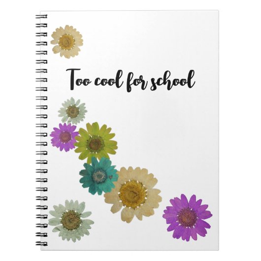 Bloemen kleurrijk kunstwerk notitieboek (Voorkant)