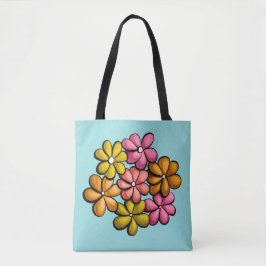  bloemen kleurrijk meisje tote bag