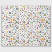 bloemen - kleurrijk verpakkingspapier cadeaupapier (Vlak)