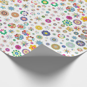 bloemen - kleurrijk verpakkingspapier cadeaupapier