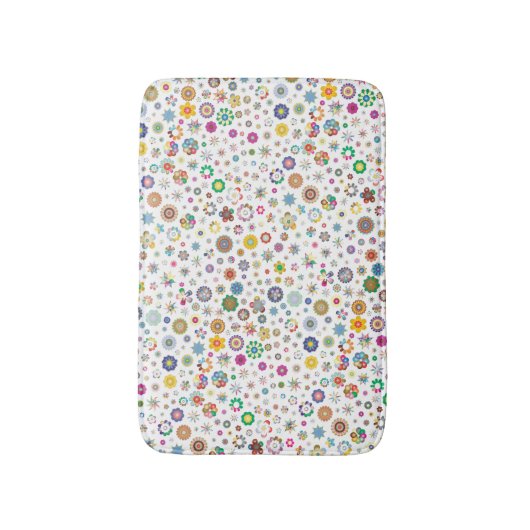  bloemen - kleurrijke Bath Mat (Voorkant Verticaal)