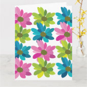 Bloemen kleurrijke bloemen kaart (Gele Bloem)