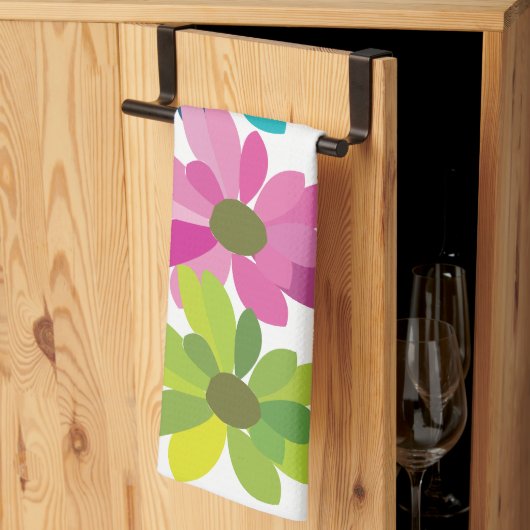 Bloemen kleurrijke bloemen theedoek (Derde Gevouwen)