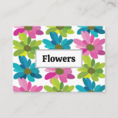 Bloemen kleurrijke bloemen visitekaartje (Voorkant)