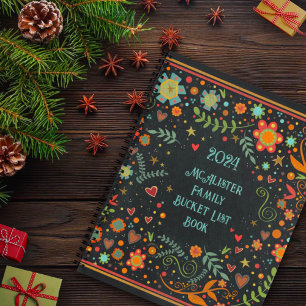 Bloemen Kleurrijke Gepersonaliseerde Familie Bucke Notitieboek