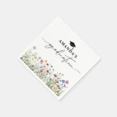 Bloemen kleurrijke Graduation Party papieren serve Servet (Hoek)