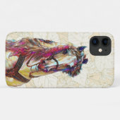  Bloemen Kleurrijke Horse Art Phone Case (Achterkant (horizontaal))