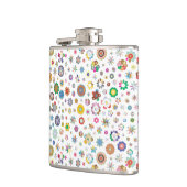  bloemen - kleurrijke kolf heupfles (Links)