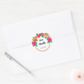Bloemen kleurrijke Mendhi voorkeur stickers (Envelop)