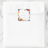 Bloemen kleurrijke Mendhi voorkeur stickers (Tas)