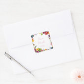 Bloemen kleurrijke Mendhi voorkeur stickers (Envelop)