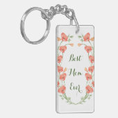 Bloemen Kleurrijke Schattigee Custom Moederdag Sleutelhanger (Voorkant Links)