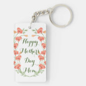 Bloemen Kleurrijke Schattigee Custom Moederdag Sleutelhanger (achterkant)