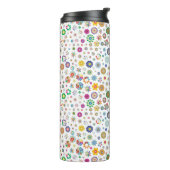 bloemen - kleurrijke thermische getumbler thermosbeker (Gedraaid links)