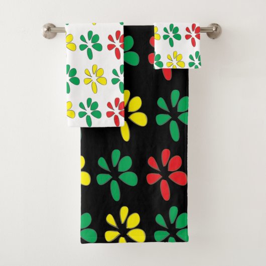 Bloemen Kleurrijke Waterverf Bad Handdoek (Insitu)