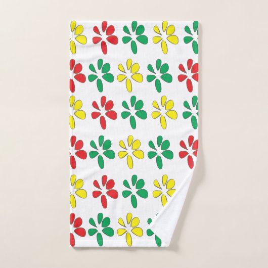 Bloemen Kleurrijke Waterverf Bad Handdoek (Handdoek)