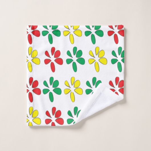 Bloemen Kleurrijke Waterverf Bad Handdoek (Wasdoekje)