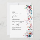 Bloemen kleurrijke zomer kaart (Voorkant)