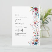 Bloemen kleurrijke zomer kaart (Staand voorkant)