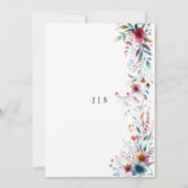 Bloemen kleurrijke zomer kaart (Achterkant)