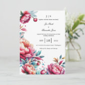 Bloemen kleurrijke zomer kaart (Staand voorkant)