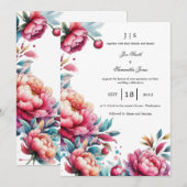 Bloemen kleurrijke zomer kaart (Voorkant / Achterkant)