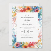 Bloemen kleurrijke zomer kaart (Voorkant)