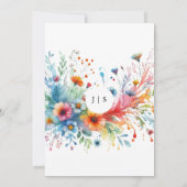 Bloemen kleurrijke zomer kaart (Achterkant)