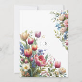 Bloemen kleurrijke zomer kaart (Achterkant)