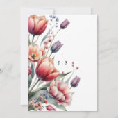 Bloemen kleurrijke zomer kaart (Achterkant)