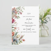 Bloemen kleurrijke zomer kaart (Staand voorkant)