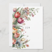 Bloemen kleurrijke zomer kaart (Achterkant)