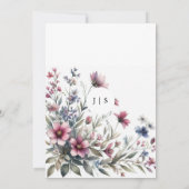 Bloemen kleurrijke zomer kaart (Achterkant)