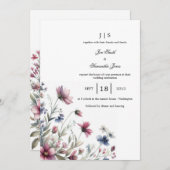 Bloemen kleurrijke zomer kaart (Voorkant / Achterkant)