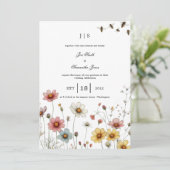 Bloemen kleurrijke zomer kaart (Staand voorkant)