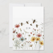 Bloemen kleurrijke zomer kaart (Achterkant)