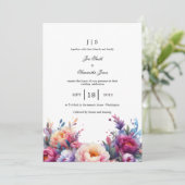 Bloemen kleurrijke zomer kaart (Staand voorkant)