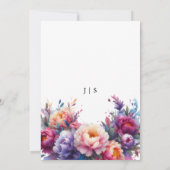 Bloemen kleurrijke zomer kaart (Achterkant)