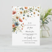 Bloemen kleurrijke zomer kaart (Staand voorkant)