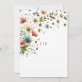 Bloemen kleurrijke zomer kaart (Achterkant)