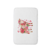 Bloemen Koe, Schattigee Koe Ontwerp Badmat (Voorkant Verticaal)