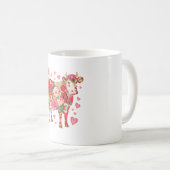 Bloemen Koe, Schattigee Koe Ontwerp Koffiemok (Voorkant rechts)