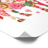 Bloemen Koe, Schattigee Koe Ontwerp Poster (Hoek)