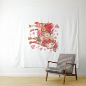 Bloemen Koe, Schattigee Koe Ontwerp Wandkleed (In Situ (horizontaal))