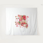 Bloemen Koe, Schattigee Koe Ontwerp Wandkleed (Voorkant (horizontaal))