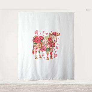 Bloemen Koe, Schattigee Koe Ontwerp Wandkleed